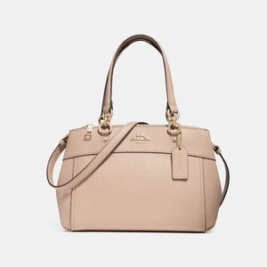 NWT Coach Mini Brooke Carryall Leather Nude Pink Glitter